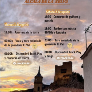 TOROS ALCALÁ DE LA SELVA 2 Y 3 DE AGOSTO 2025