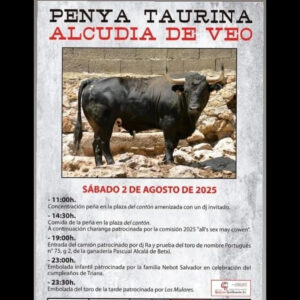TOROS ALCUDIA DE VEO 2 AGOSTO 2025