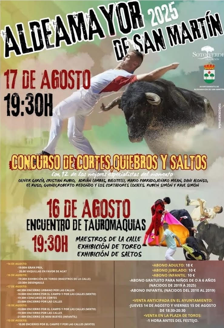 TOROS ALDEAMAYOR 17 DE AGOSTO DE 2025