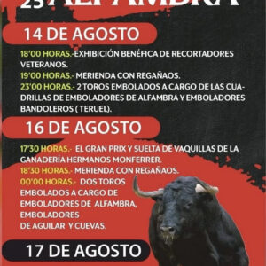 TOROS ALFAMBRA 17 AGOSTO 2025