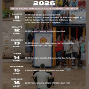 TOROS ALFONDEGUILLA DEL 11 AL 16 DE AGOSTO 2025