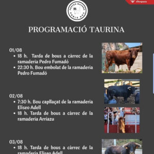 TOROS AMPOSTA DEL 1 AL 3 DE AGOSTO 2025