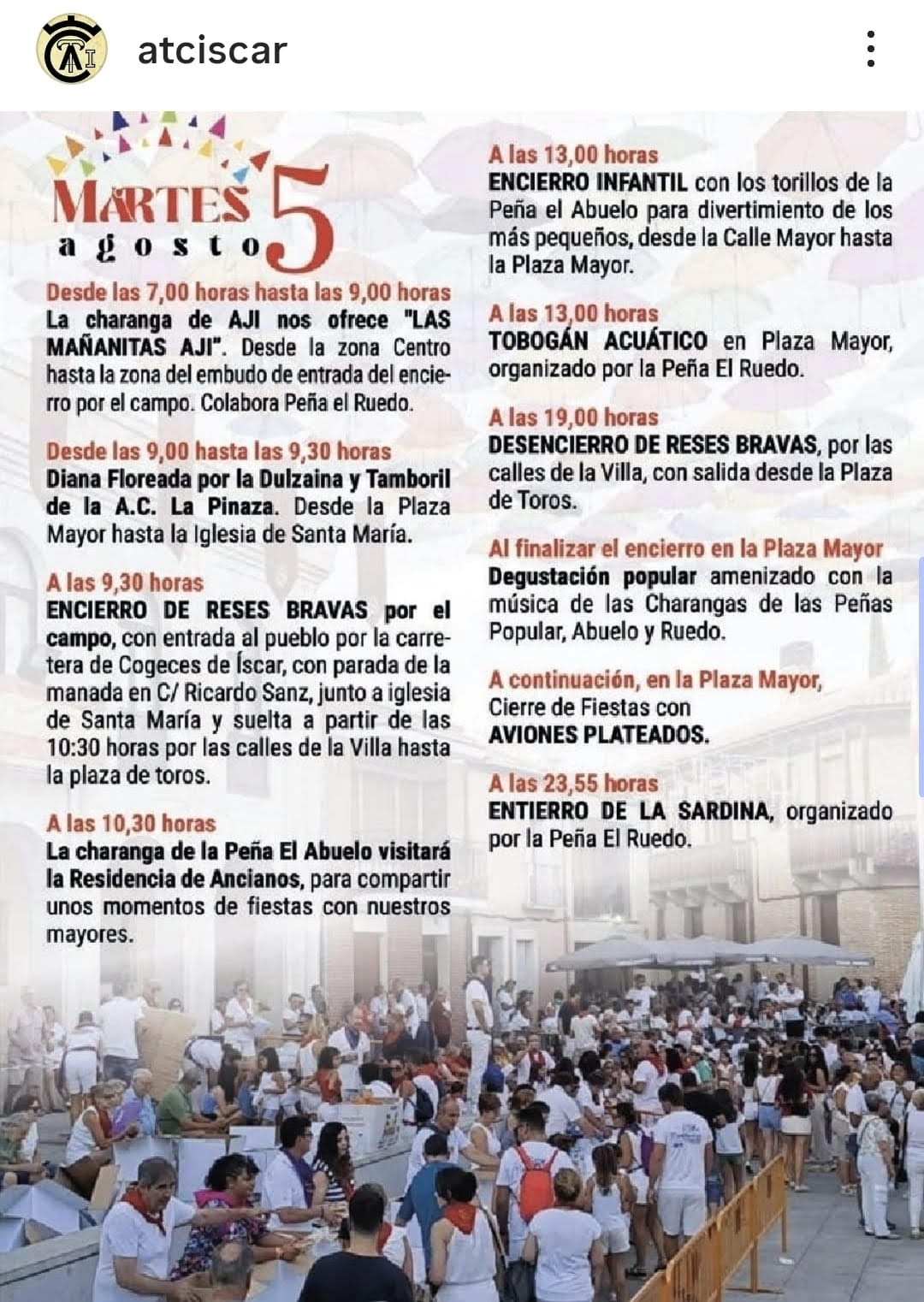 TOROS ATCISCAR 5 AGOSTO 2025