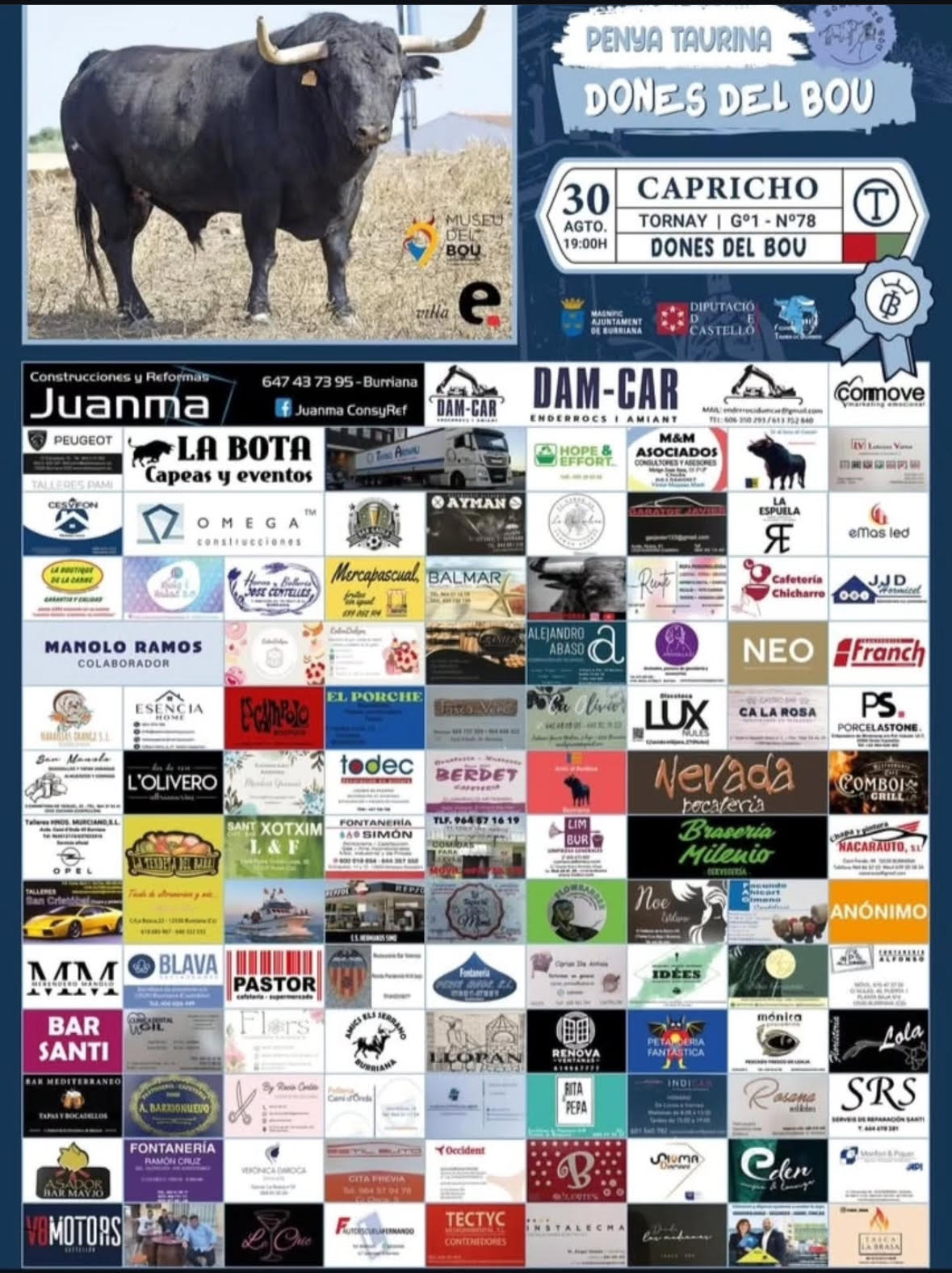 TOROS BURRIANA 30 AGOSTO 2025