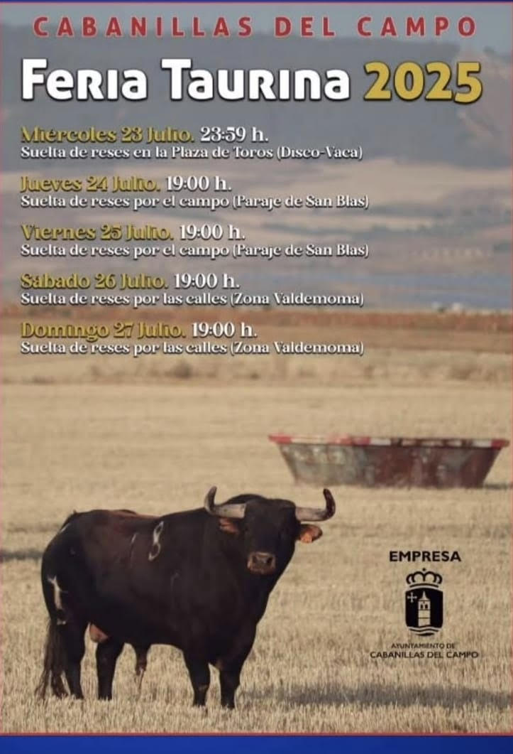 TOROS CABANILLAS DEL CAMPO DEL 25 AL 27 DE JULIO 2025