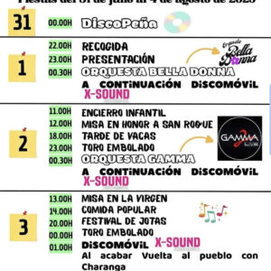 TOROS CAMILLAS DEL 31 DE JULIO AL 4 DE AGOSTO 2025