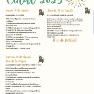 TOROS CIRAT 21 22 Y 23 DE AGOSTO 2025