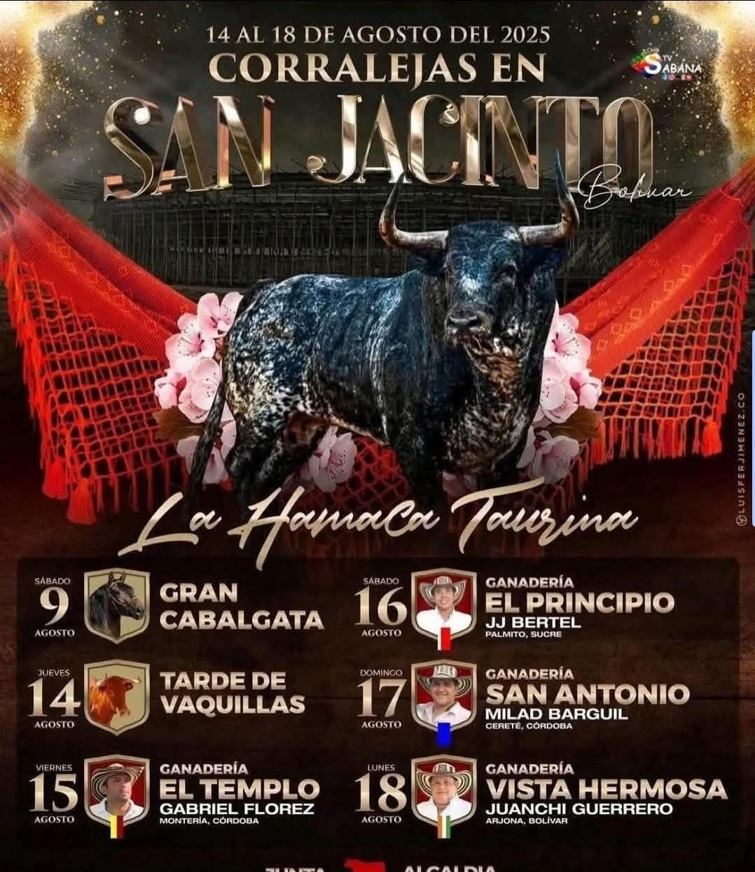 TOROS COLLALEJAS EN SAN JACINTO DEL 14 AL 18 AGOSTO 2025