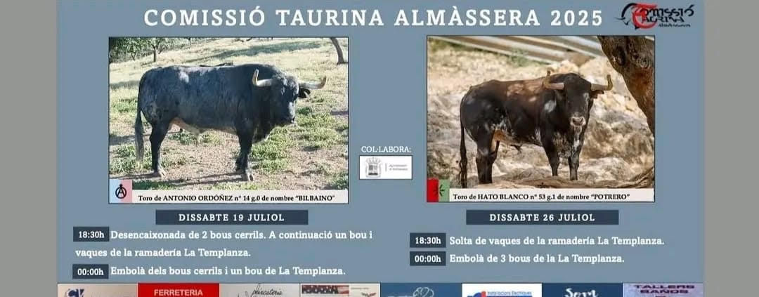 TOROS COMISIO TAURINA ALMASSERA 26 JULIO 2025"