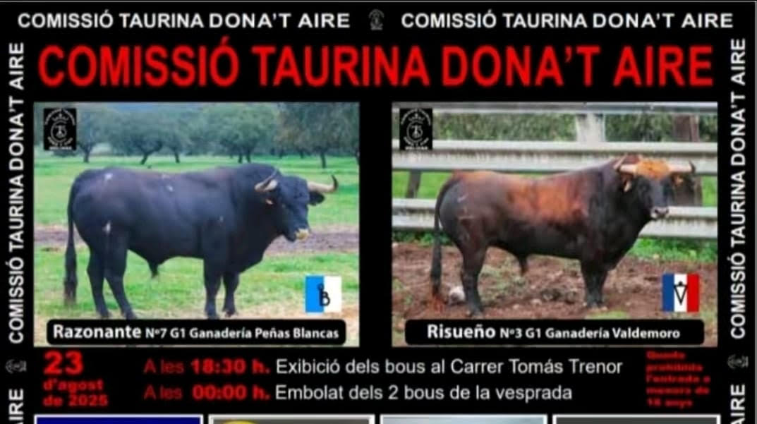 TOROS COMISSIO TAURINA DONAT AIRE 23 AGOSTO 2025