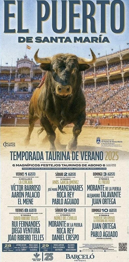 TOROS EL PUERTO DE SANTA MARÍA 8 9 Y 10 AGOSTO 2025