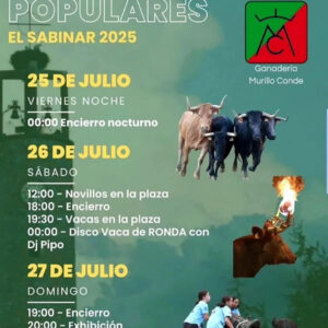 TOROS EL SABINAR 25 Y 26 DE JULIO 2025