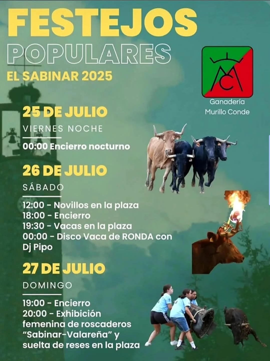 TOROS EL SABINAR 25 Y 26 DE JULIO 2025