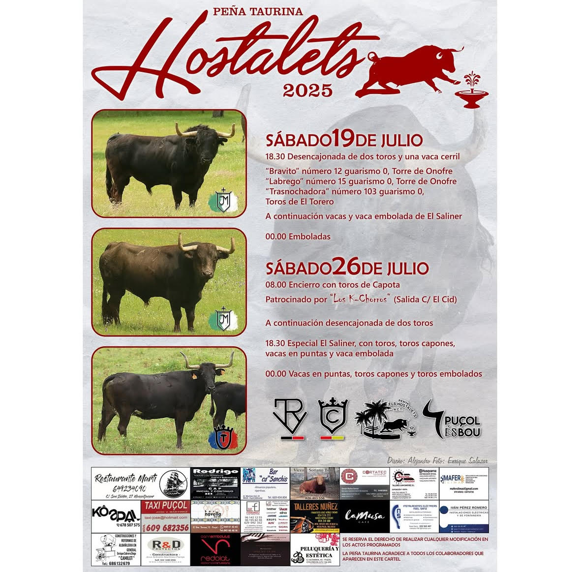 TOROS HOSTALEST 26 JULIO 2025