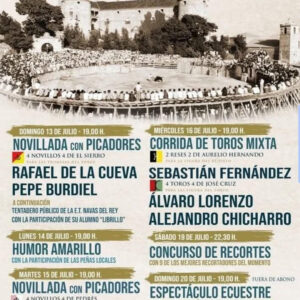 TOROS LAS NAVAS DEL MARQUES DEL 13 AL 20 DE JULIO 2025