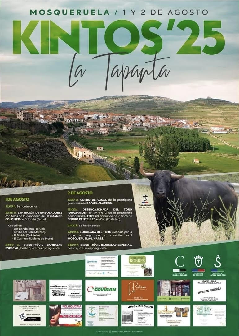 TOROS MOSQUERUELAS 1 Y 2 DE AGOSTO 2025