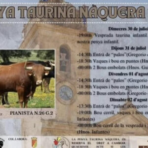 TOROS NAQUERA DEL 30 JULIO AL 2 DE AGOSTO 2025