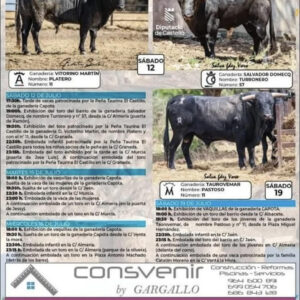 TOROS ONDA DEL 11 AL 20 DE JULIO 2025