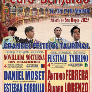 TOROS PEDRO BERNARDO 17 18 Y 19 DE AGOSTO 2025