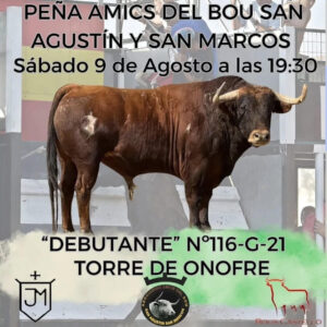 TOROS PENYA AMICS DEL BOU 9 AGOSTO 2025