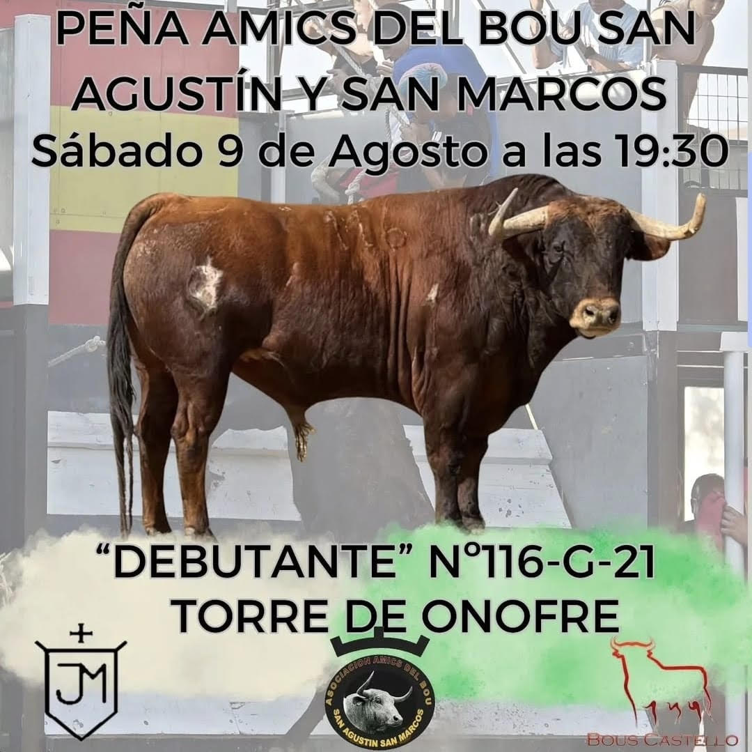 TOROS PENYA AMICS DEL BOU 9 AGOSTO 2025