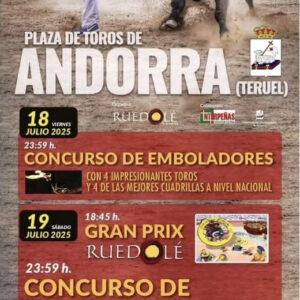 TOROS PLAZA DE TOROS ANDORRA 18 Y 19 JULIO 2025