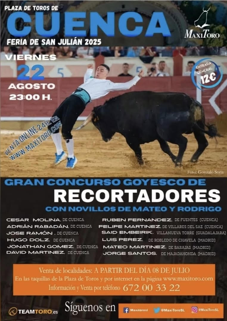 TOROS PLAZA DE TOROS CUENCA 22 AGOSTO 2025