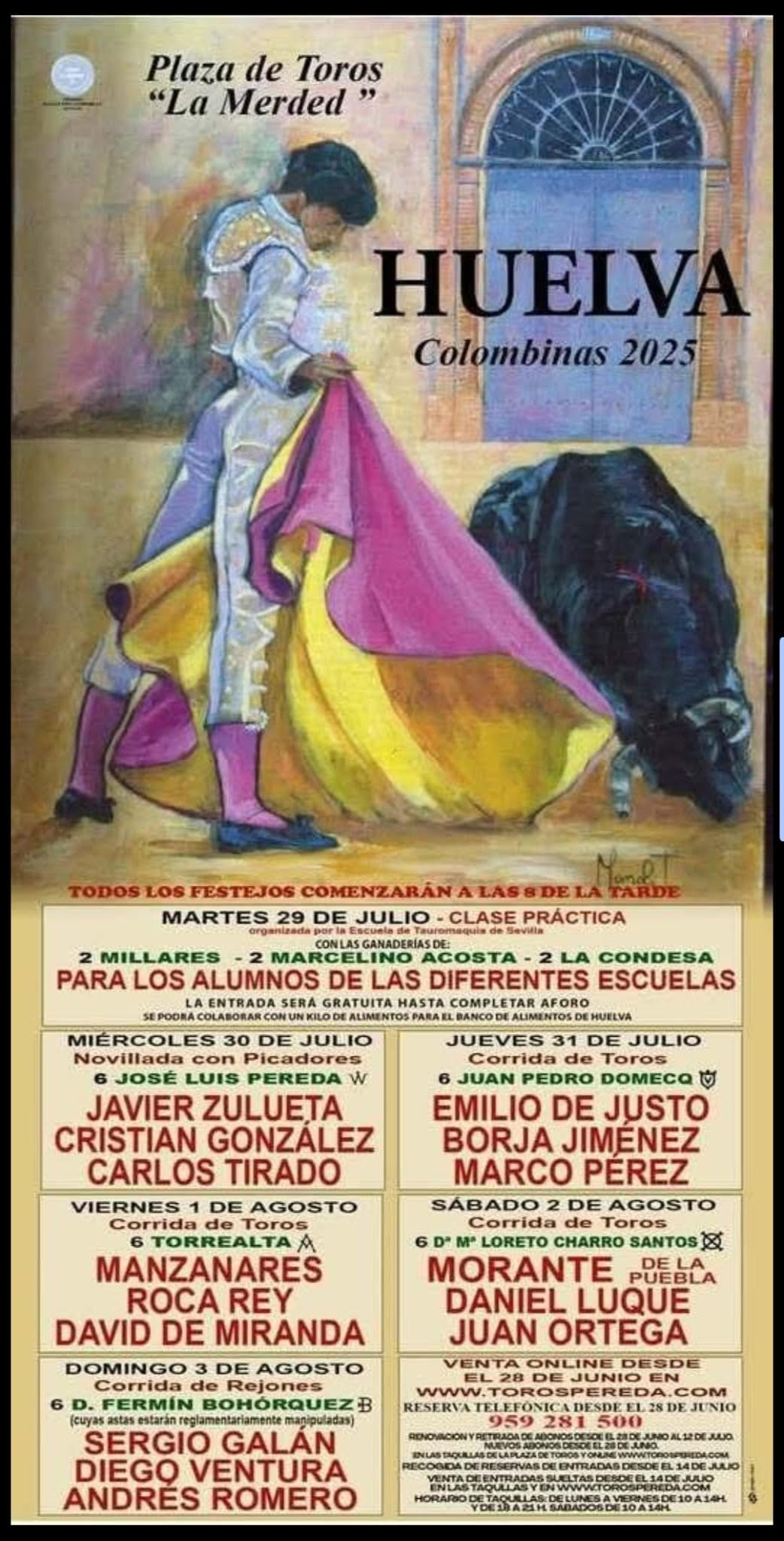 TOROS PLAZA DE TOROS LA MERCED DEL 29 DE JULIO AL 3 AGOSTO 2025