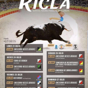 TOROS PLAZA DE TOROS RICLA 21 JULIO 2025