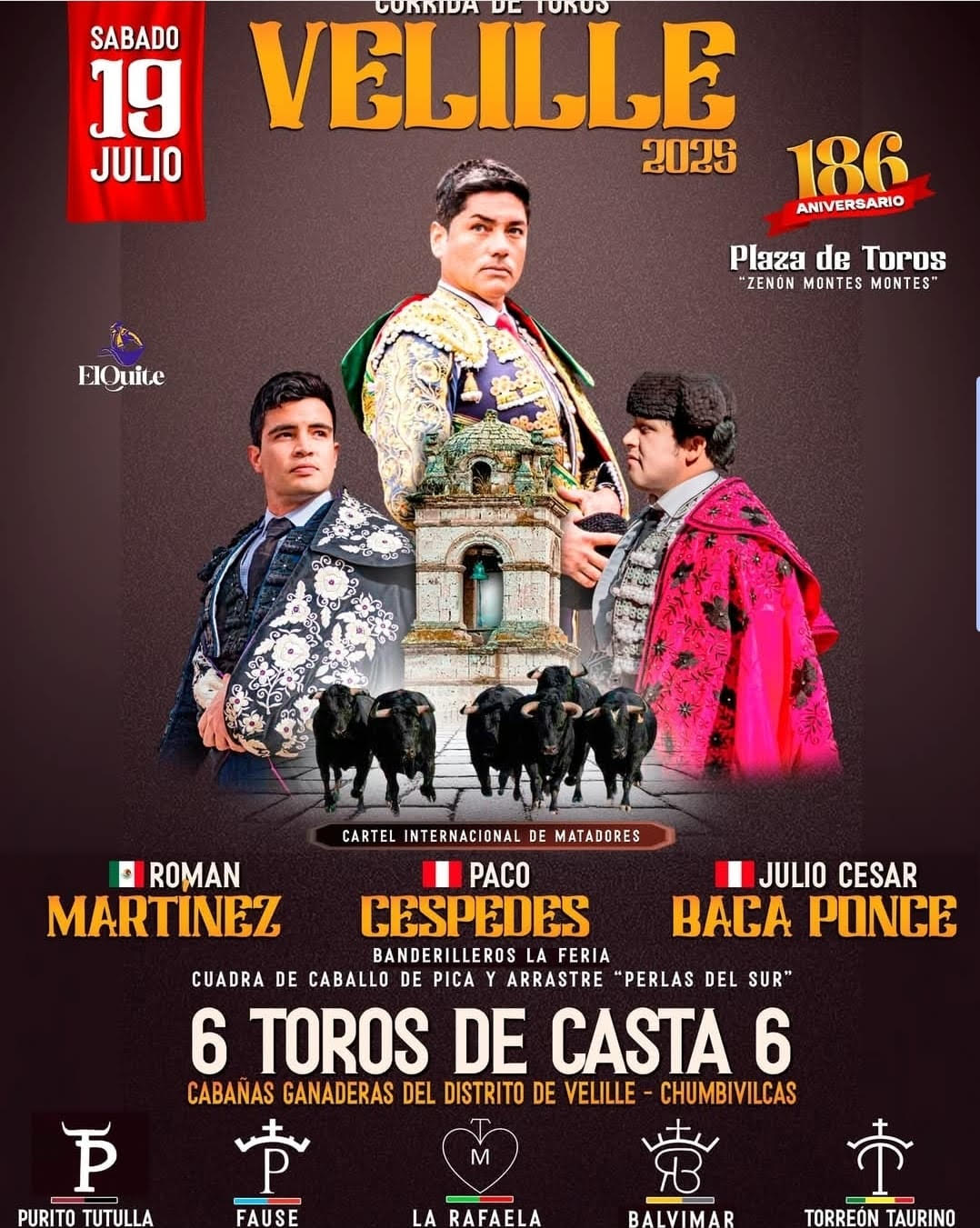 TOROS PLAZA DE TOROS ZENON MONTES MONTES 19 JULIO 2025