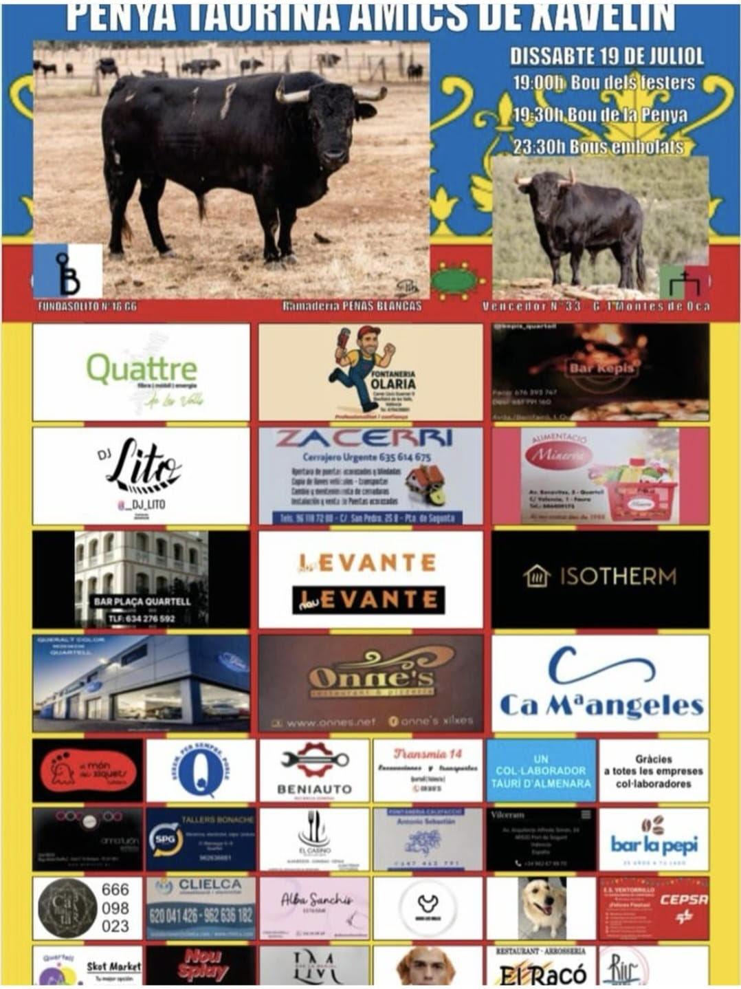 TOROS QUARTELL 19 DE JULIO 2025
