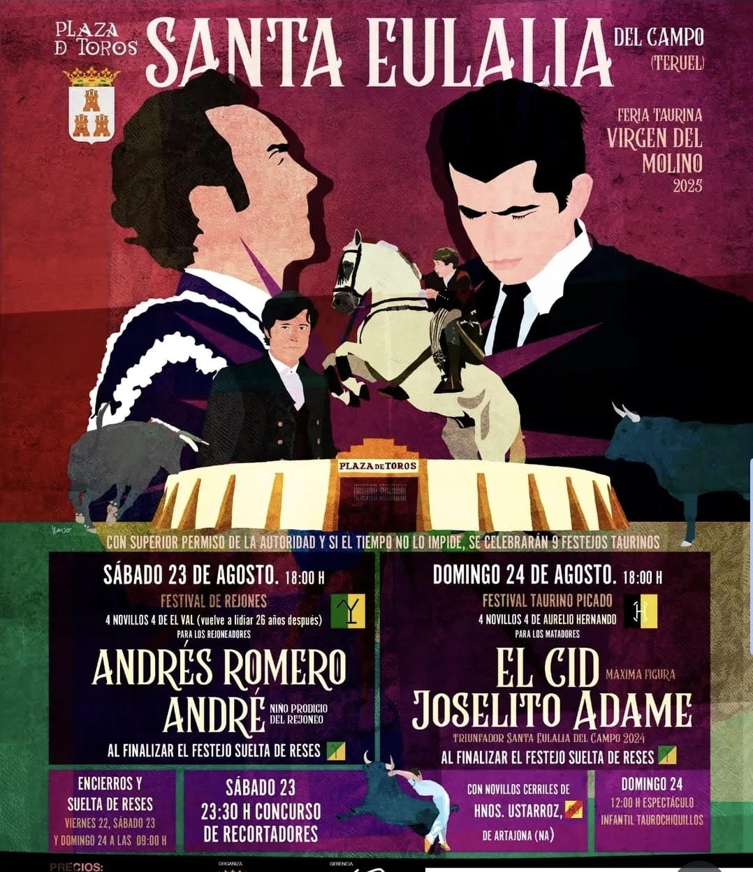TOROS SANTA EULALIA 23 Y 24 DE AGOSTO 2025