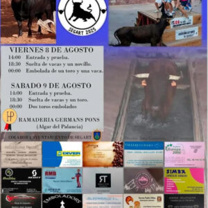 TOROS SEGART 8 Y 9 DE AGOSTO 2025