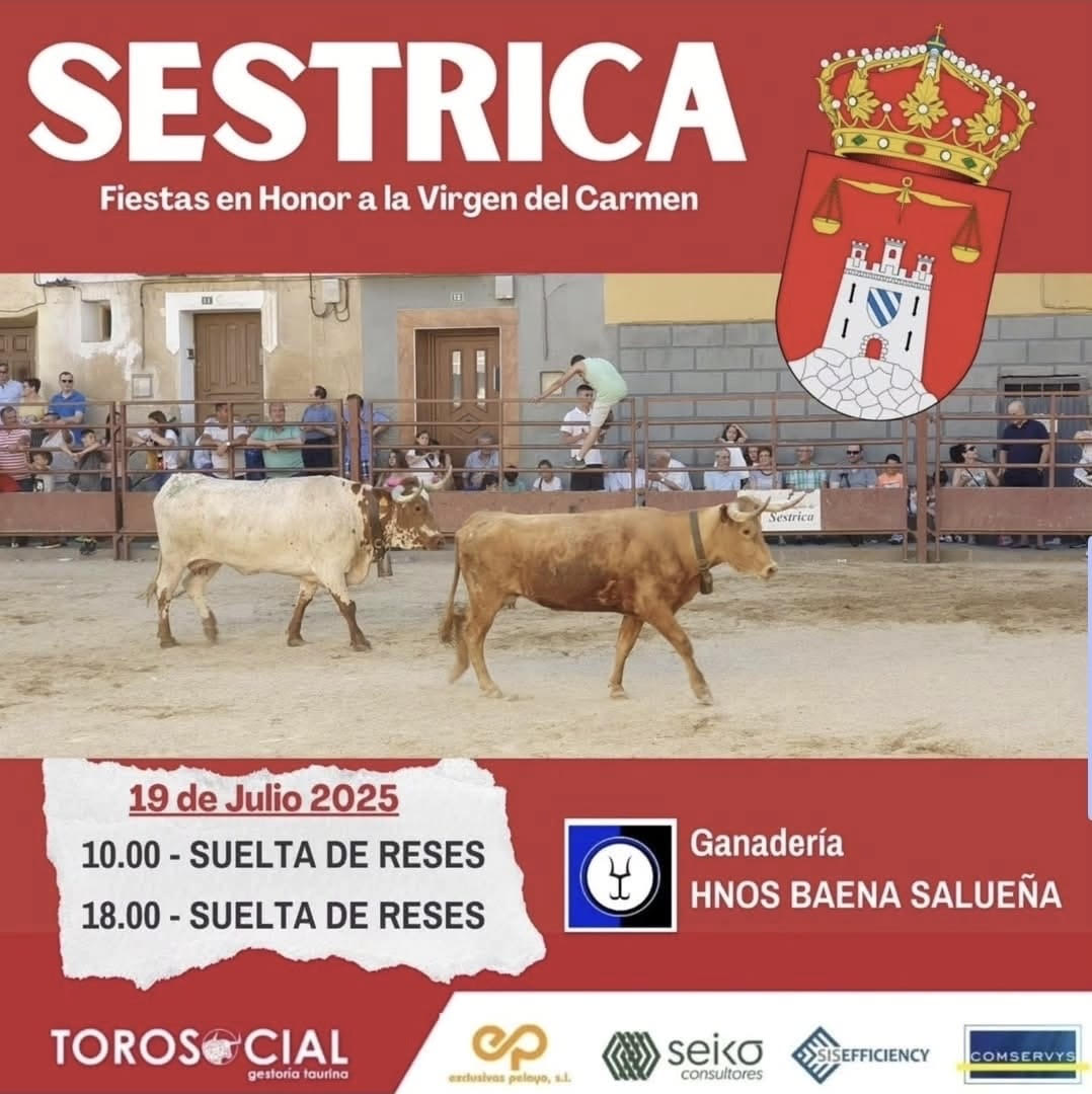 TOROS SESTRICA 19 DE JULIO 2025