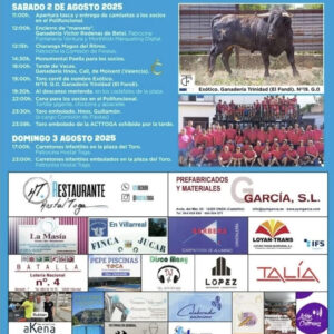 TOROS TOGA 2 Y 3 DE AGOSTO 2025