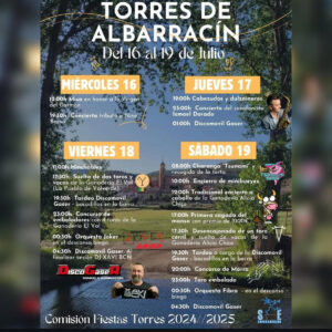 TOROS TORRES DE ALBARRACIN DEL 16 AL 19 JULIO 2025
