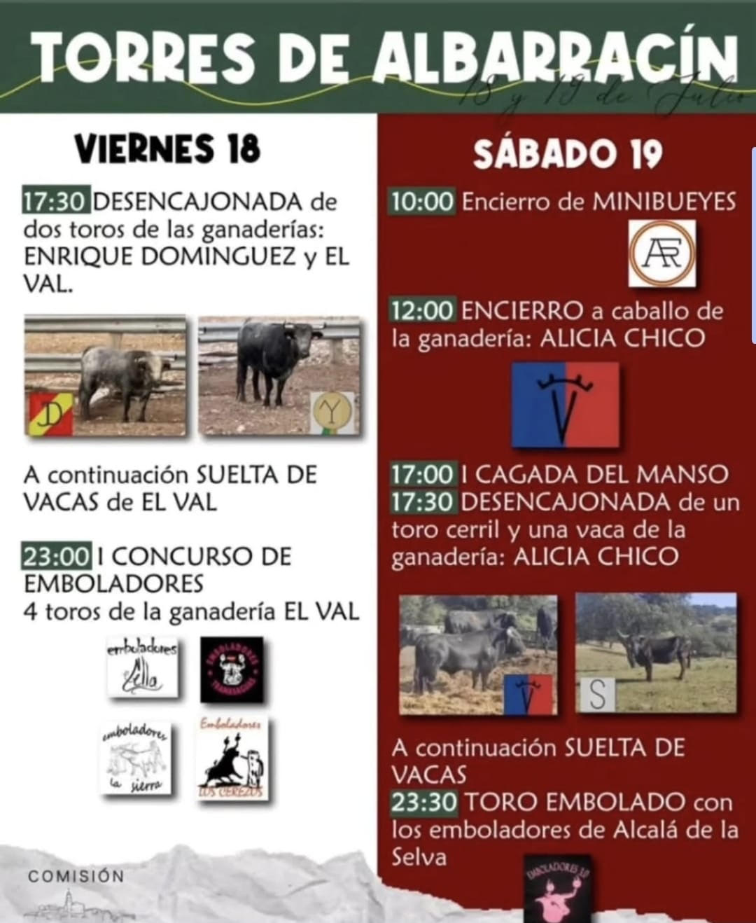 TOROS TORRES DE ALBARRACÍN DEL 18 AL 19 DE JULIO 2025