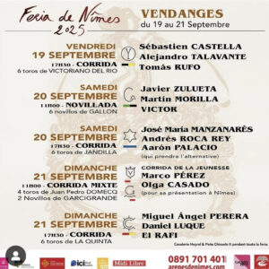 TOROS VENDAGES DEL 19 AL 21 DE SEPTIEMBRE