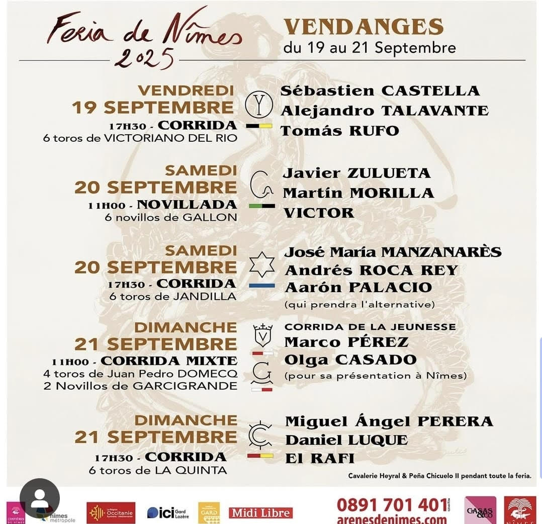 TOROS VENDAGES DEL 19 AL 21 DE SEPTIEMBRE