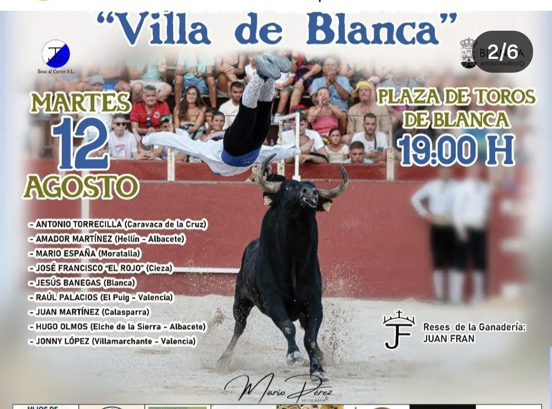 TOROS VILLA DE BLANCA 12 DE AGOSTO 2025