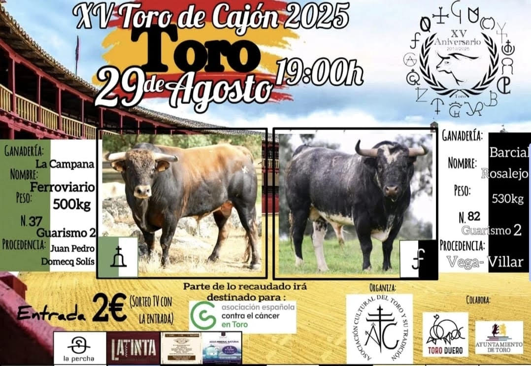 TOROS XV TORO DE CAJÓN 29 AGOSTO 2025