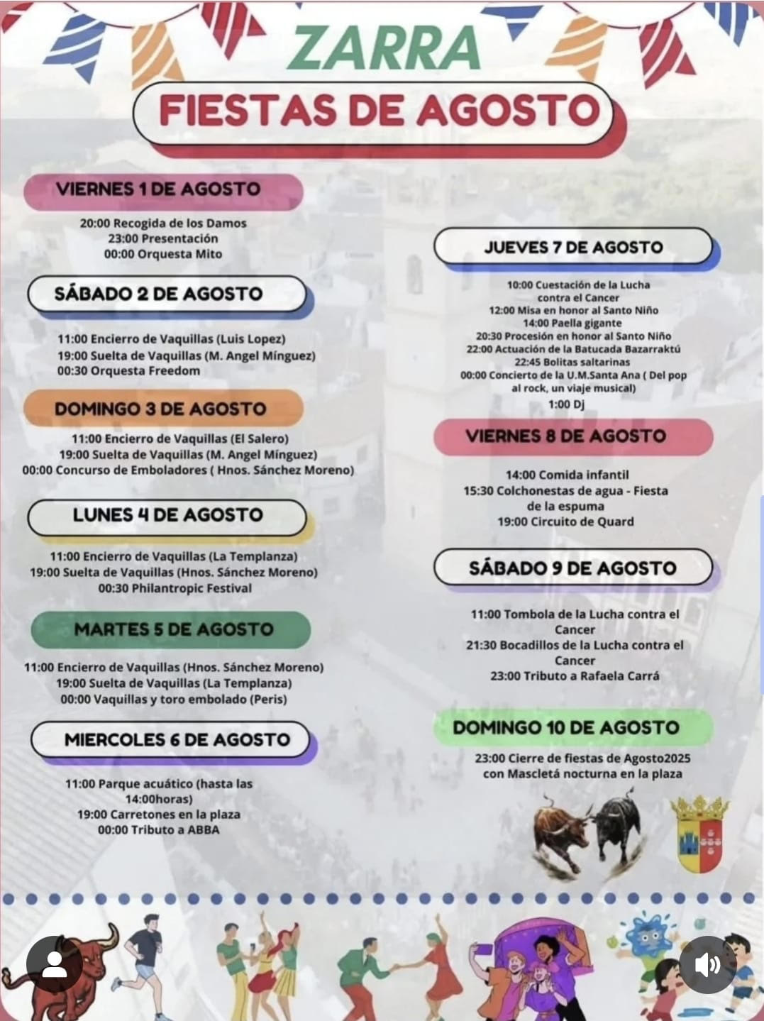 TOROS ZARRA DEL 1 AL 10 AGOSTO 2025