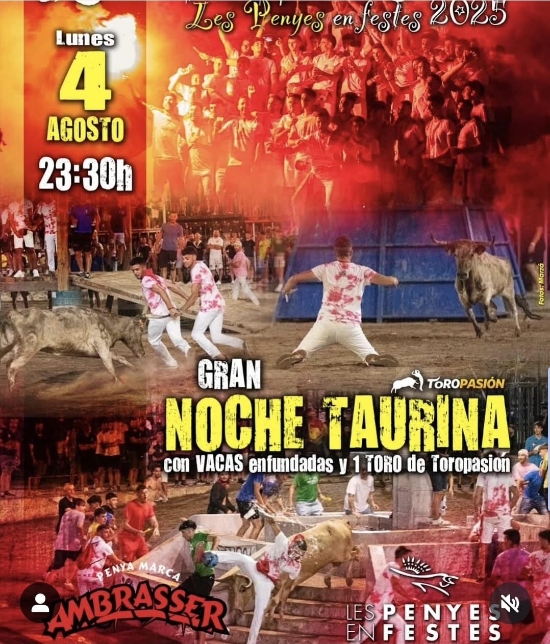 TOROS LES PENYES EN FESTES 4 AGOSTO 2025