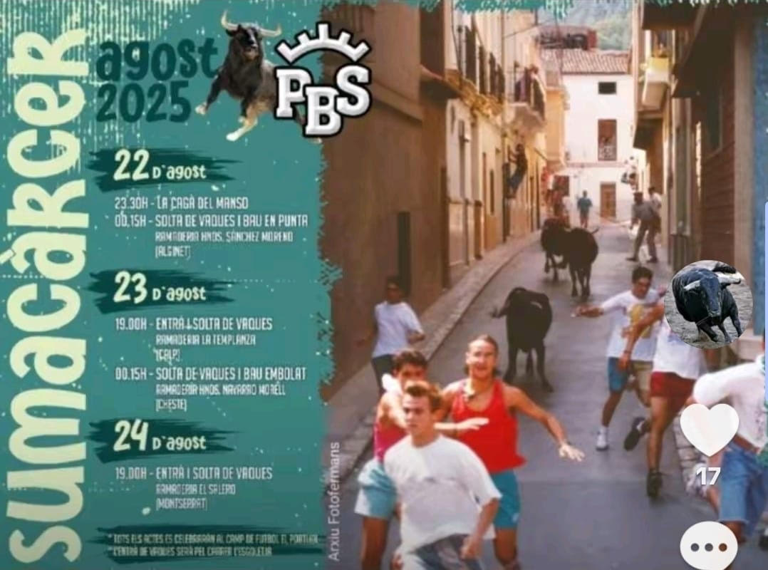 TOROS SUMARCARCER DEL 22, 23 Y 24 DE AGOSTO 2025