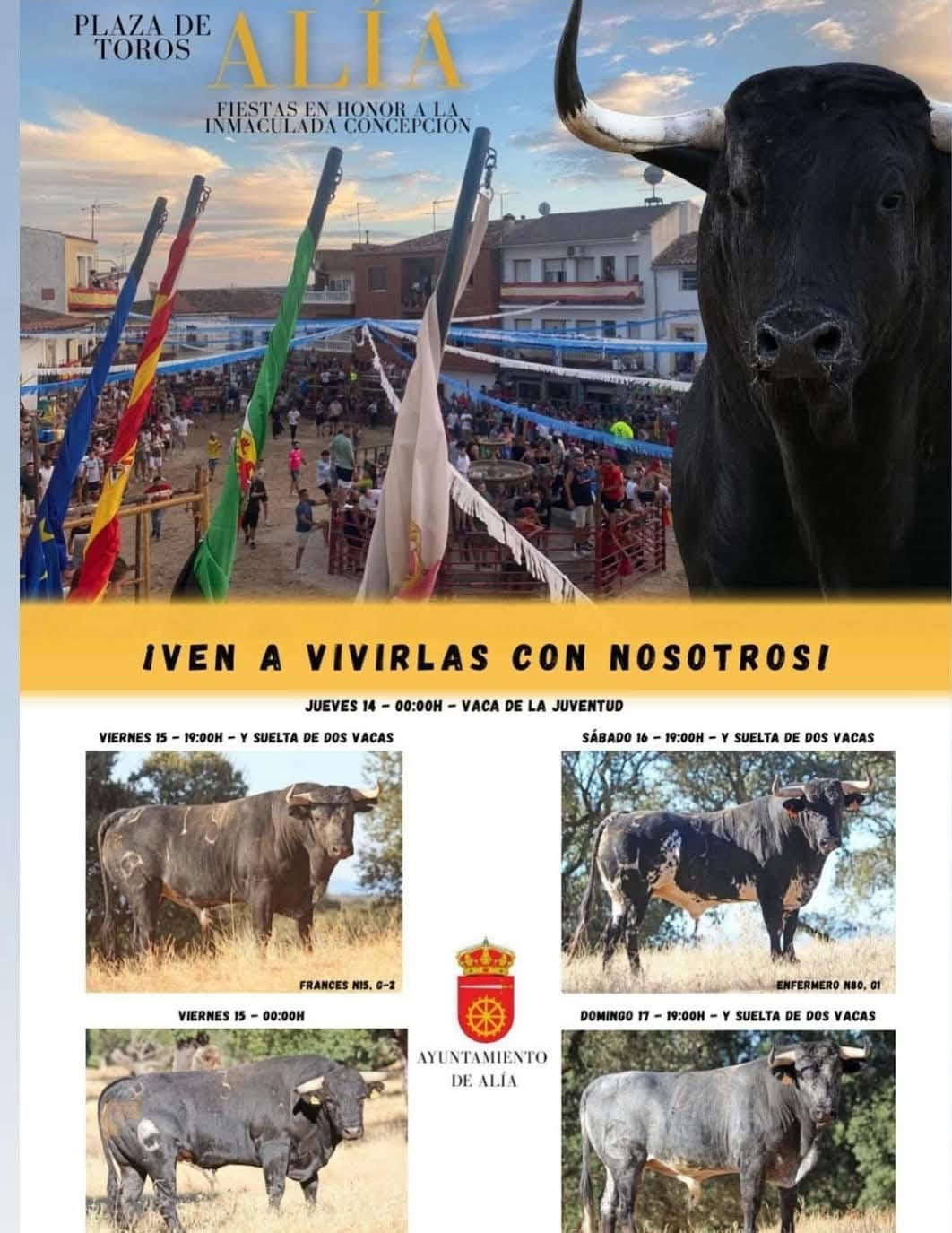 TOROS ALLA DEL 15 AL 17 DE AGOSTO 2025