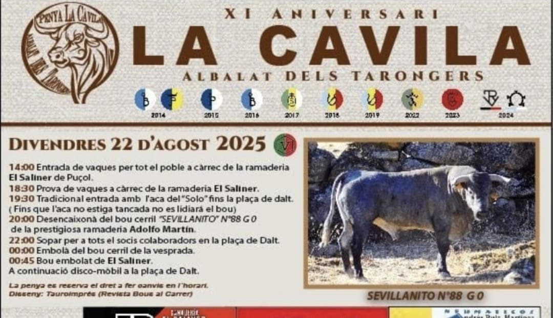 TOROS ALBALAT DELS TARONGERS 22 DE AGOSTO 2025