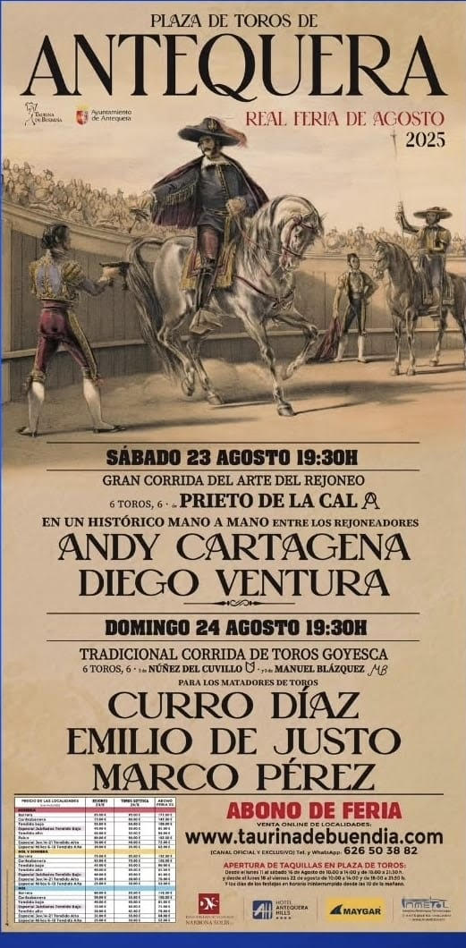 TOROS ANTEQUERA 23 Y 24 DE AGOSTO 2025