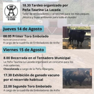 TOROS ARINO DEL 13 AL 15 DE AGOSTO 2025