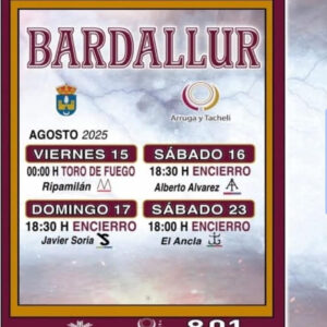 TOROS BARDALLUR 15 Y 16 DE AGOSTO 2025