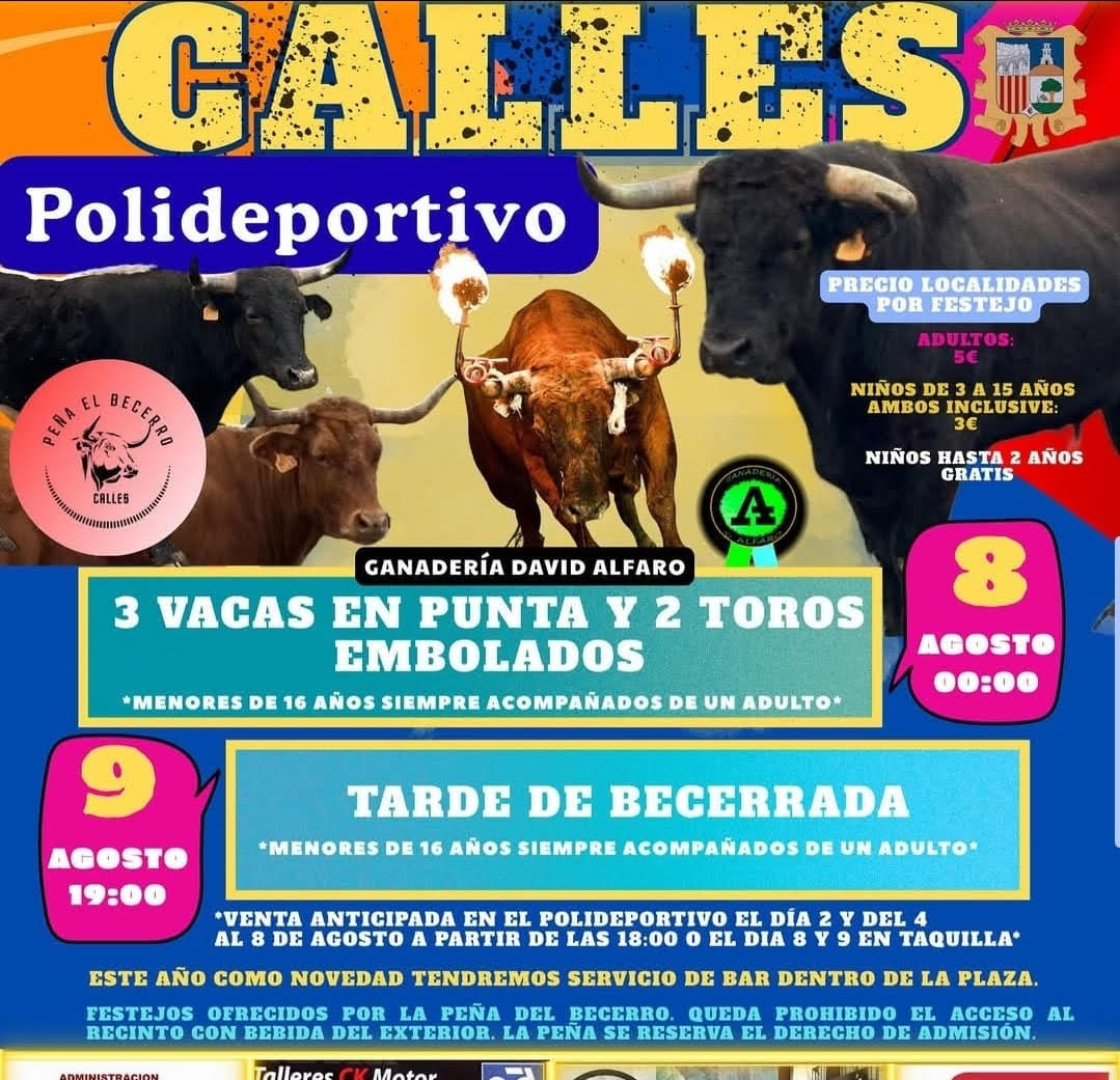 TOROS CALLES 8 Y 9 DE AGOSTO 2025